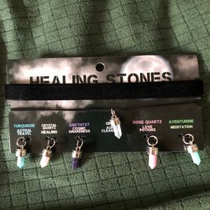 Hot Topic Healing Stone Chocker Set